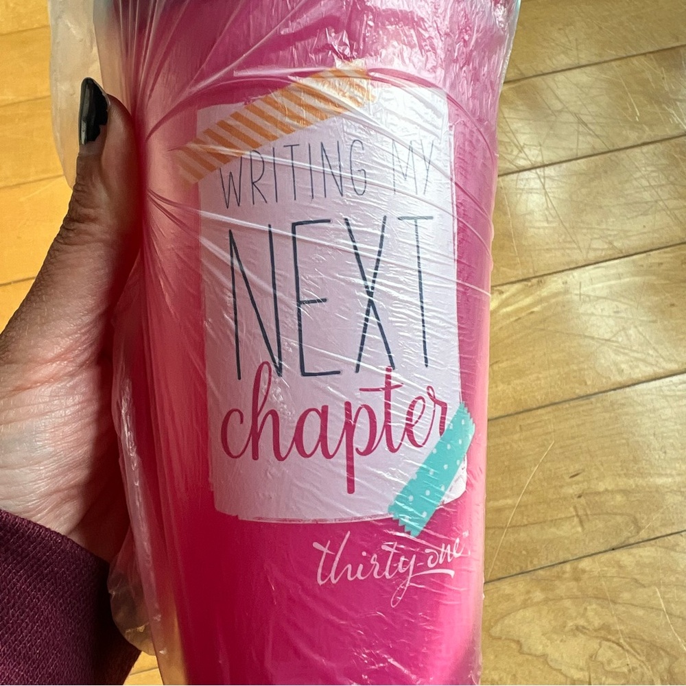 Pink Thirty-One Tumbler “Writing my next chapter”